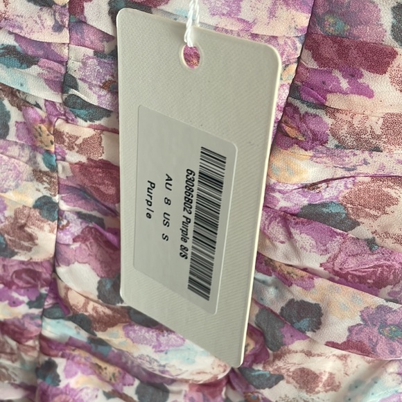 NWT Floral Ruched Mini Dress - Picture 5 of 7